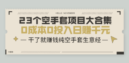 手套白狼项目-做了就能赚钱-爱分享资源网
