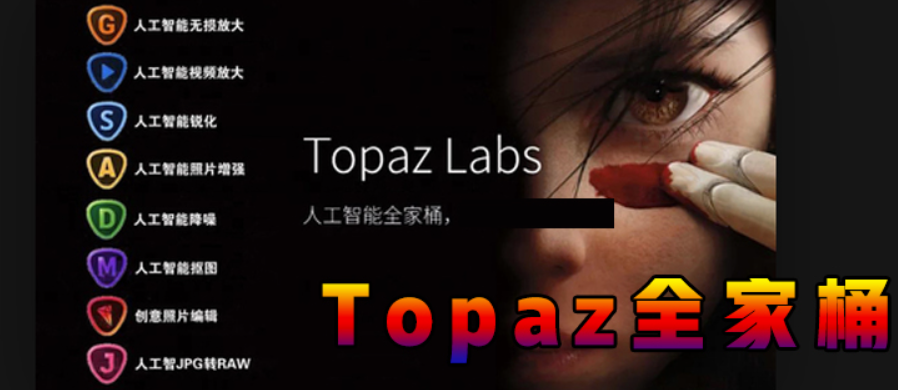 图片[1]-图片视频画质提升无损放大修复降噪Topaz AI中文汉化版全家桶全套