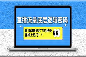 直播流量底层逻辑密码-直播间快速起飞的秘诀-爱分享资源网