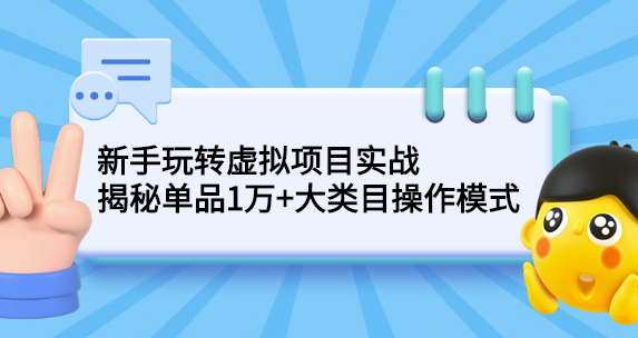最适合新手操作的虚拟项目