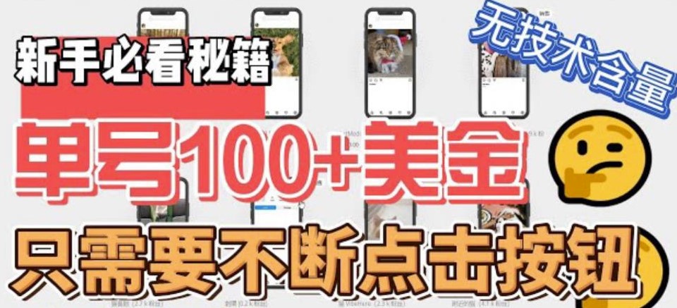 图片[1]-轻松赚取100美元，一键操作批量单号，暴利项目揭秘！