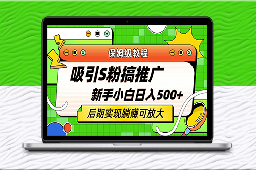 引流老S批_不怕S粉一毛不拔_日入500+_保姆级教程!-爱分享资源网