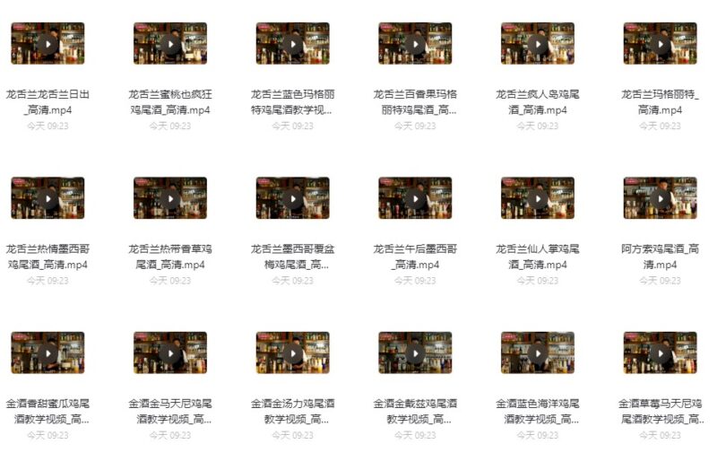 鸡尾酒调制教程视频-学会调酒技巧！-各类资源论坛-网络分享-爱分享资源网