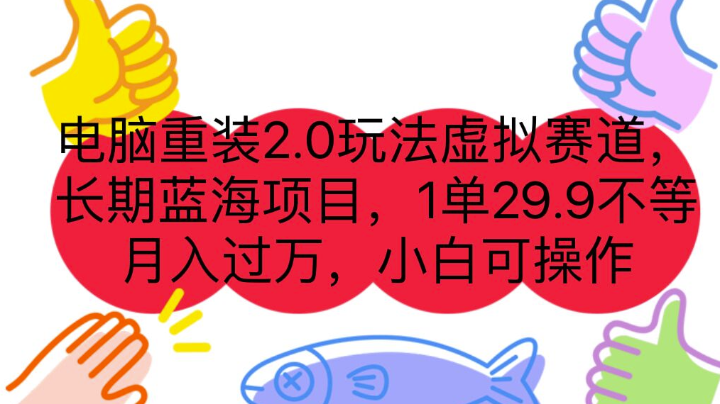 图片[1]-电脑重装2.0玩法虚拟赛道_长期蓝海项目-爱分享资源网