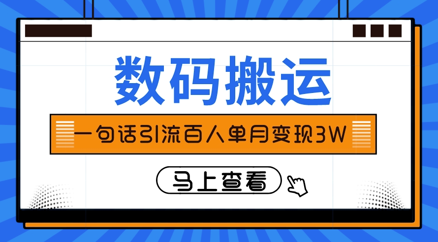 图片[1]-如何用一句话吸引百人流量并实现3万元的快速变现？