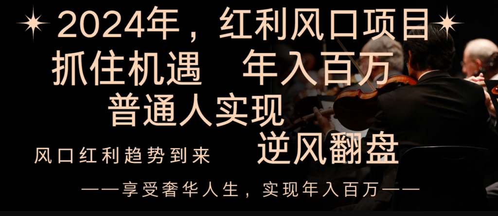 图片[1]-普通人如何抓住2024红利风口_实现年入百万-爱分享资源网