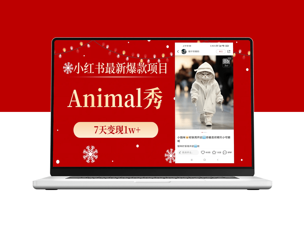 7天赚1万_小红书最热门的Animal秀项目来了-爱分享资源网