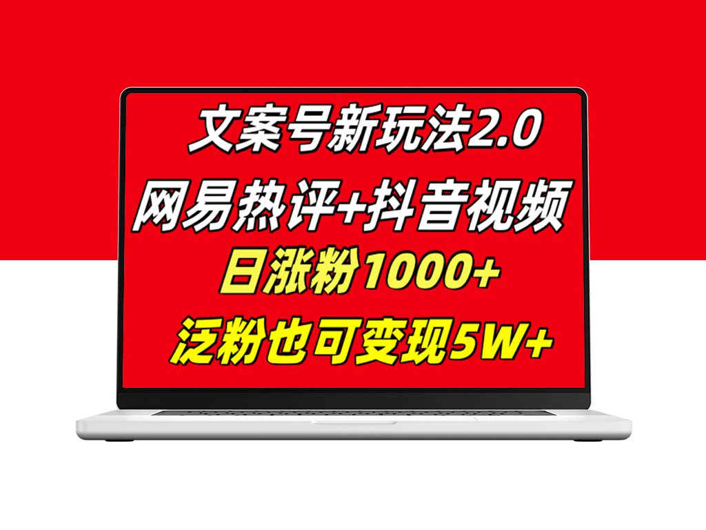 网易热评+抖音文案_多种变现_泛粉也能实现-爱分享资源网