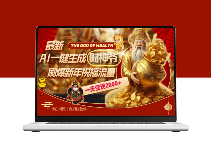 一键生成财神爷_引流新年祝福_日赚2000+-爱分享资源网