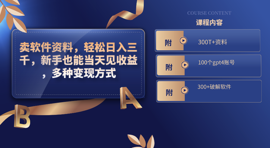 图片[1]-教你如何卖软件资料并多种变现_日入三千-爱分享资源网