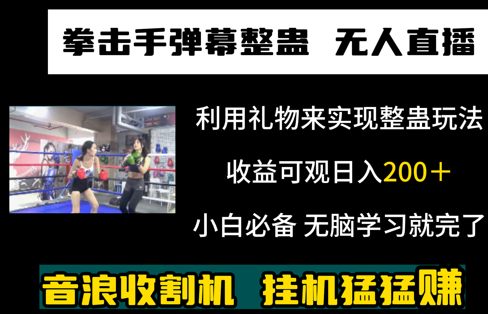 女拳手搞笑玩法日入1000＋-小白也能行！-爱分享资源网