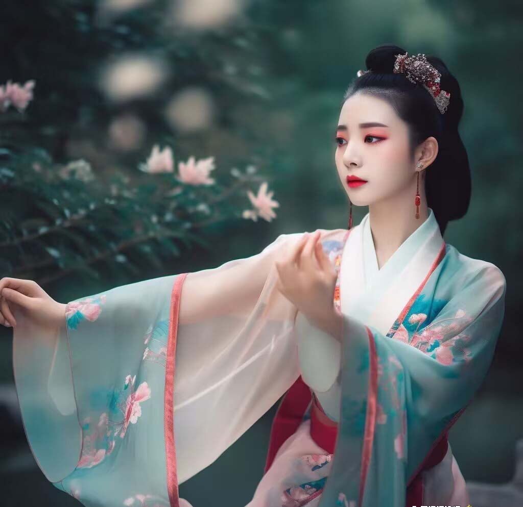 图片[3]-Midjourney AI技术呈现：穿越时空的汉服佳人-爱分享资源网