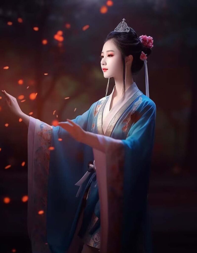 图片[10]-Midjourney AI技术呈现：穿越时空的汉服佳人-爱分享资源网