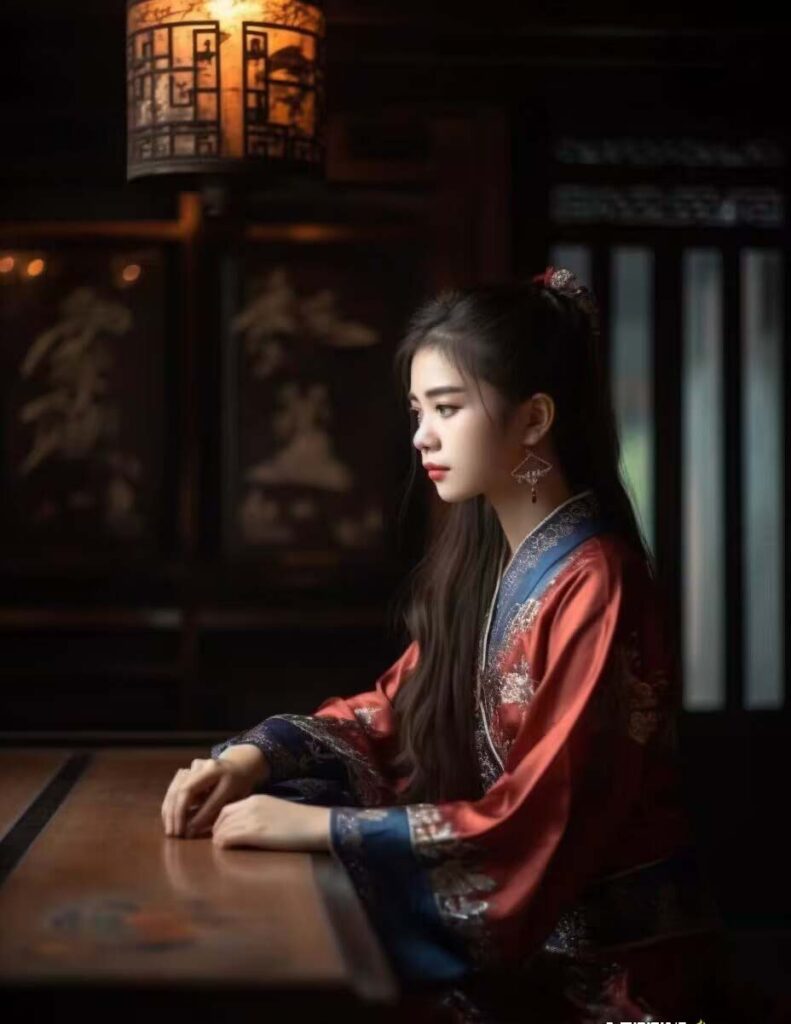 图片[6]-Midjourney AI技术呈现：穿越时空的汉服佳人-爱分享资源网