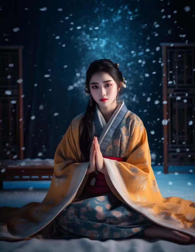 图片[4]-Midjourney AI技术呈现：穿越时空的汉服佳人-爱分享资源网