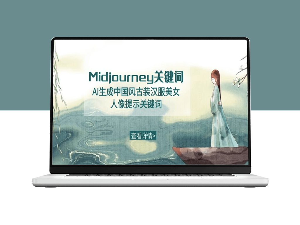 Midjourney AI技术呈现：穿越时空的汉服佳人-爱分享资源网