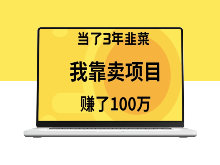 从“韭菜”到百万富翁：3年卖项目路-爱分享资源网