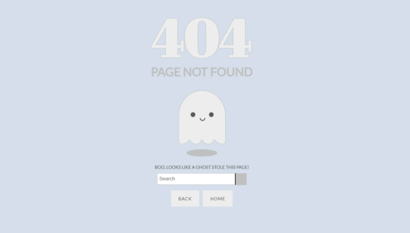 炫酷幽灵404页面动态模板源码