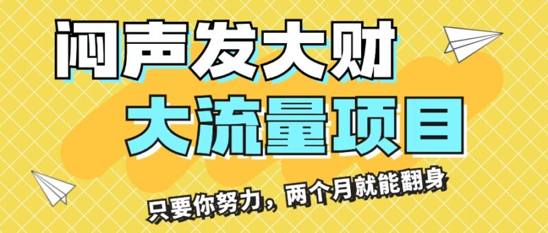 暴利项目：驾驭大流量_月入三万-爱分享资源网