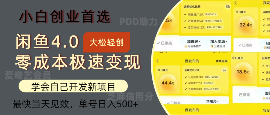 图片[1]-闲鱼0成本快速盈利攻略_日赚500+的最新变现技巧