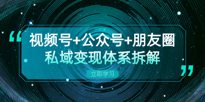 图片[1]-私域流量新风口：视频号、公众号与朋友圈的高效变现策略