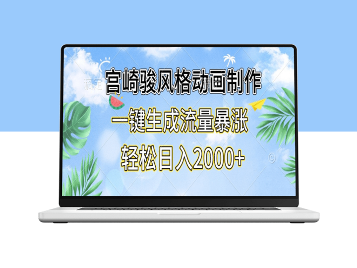 崎骏风格动画制作_一键生成_日赚2000+-爱分享资源网