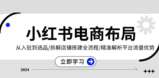 图片[1]-小红书电商布局_从入驻到选品_店铺搭建与流量引流-爱分享资源网