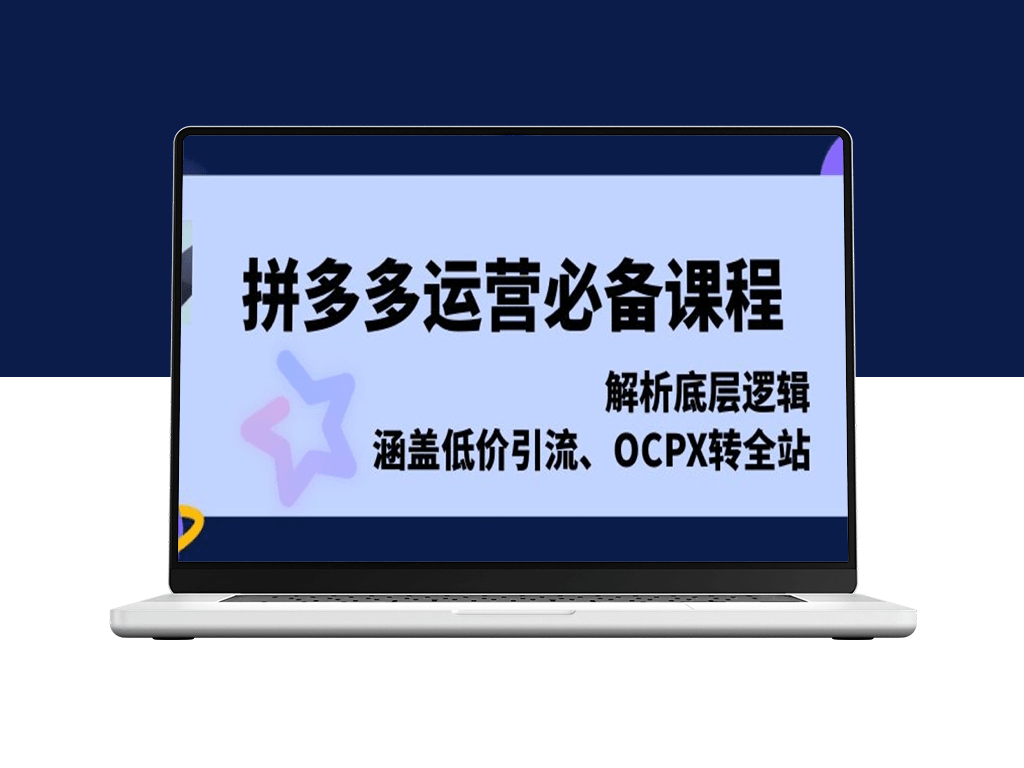 拼多多运营实战解析_低价引流与OCPX全站转化逻辑-爱分享资源网
