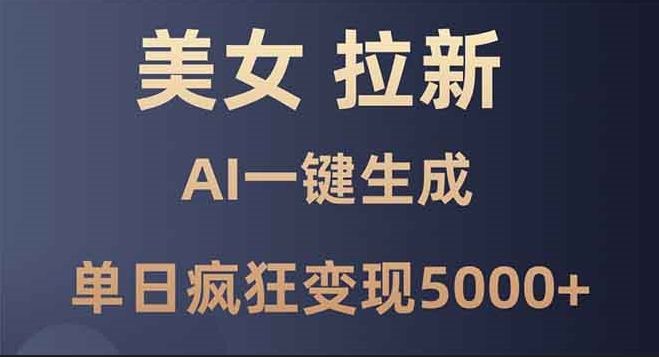 图片[1]-零基础日赚5000+_AI暴力拉新_单日变现全解-爱分享资源网