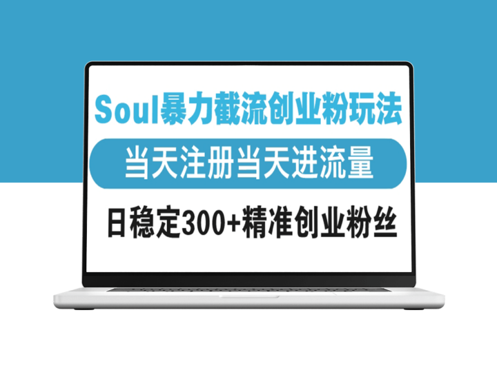 Soul暴力引流技巧_稳定吸粉300+精准创业人群-爱分享资源网
