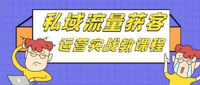 私域流量获客与转化实战运营课程：从零到精通的全流程指导
