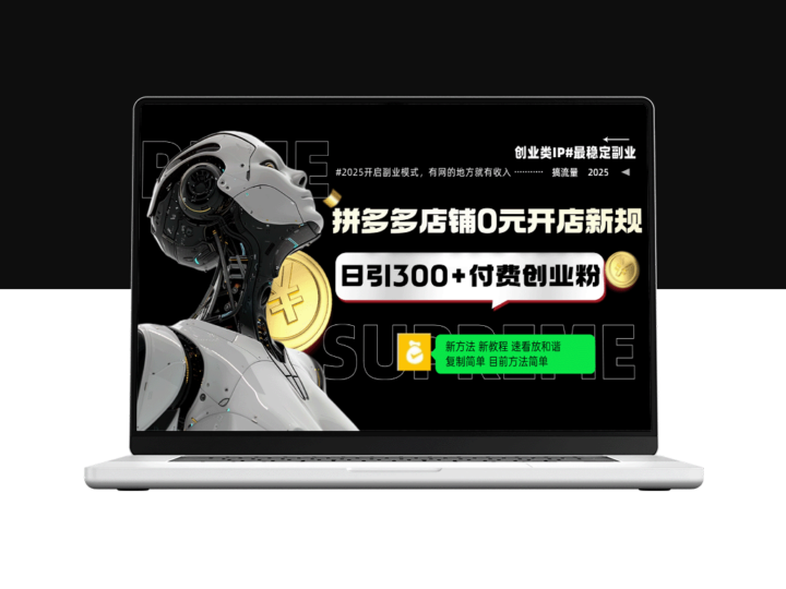 拼多多0元开店新规：日引300+付费创业粉_轻松复制矩阵式快速赚钱-爱分享资源网