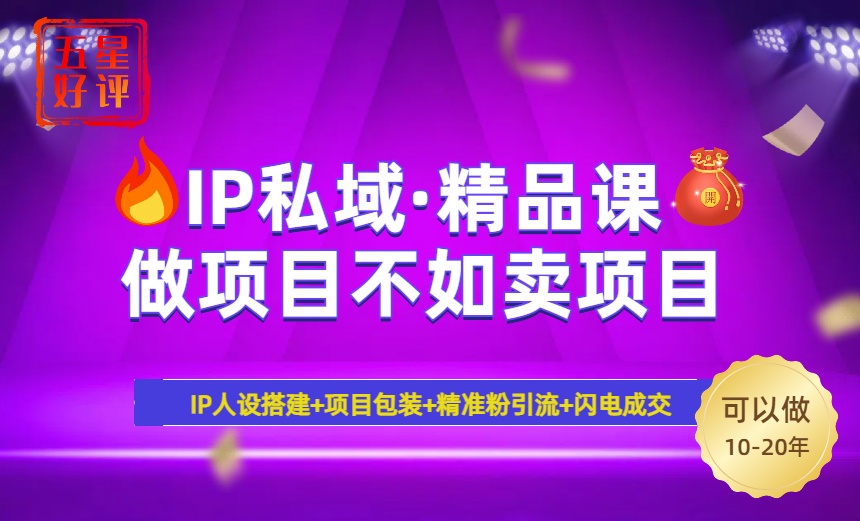 图片[1]-2025年“IP私域暴力引流课”日赚3000+_小白速成年入百万_避坑秘籍全公开