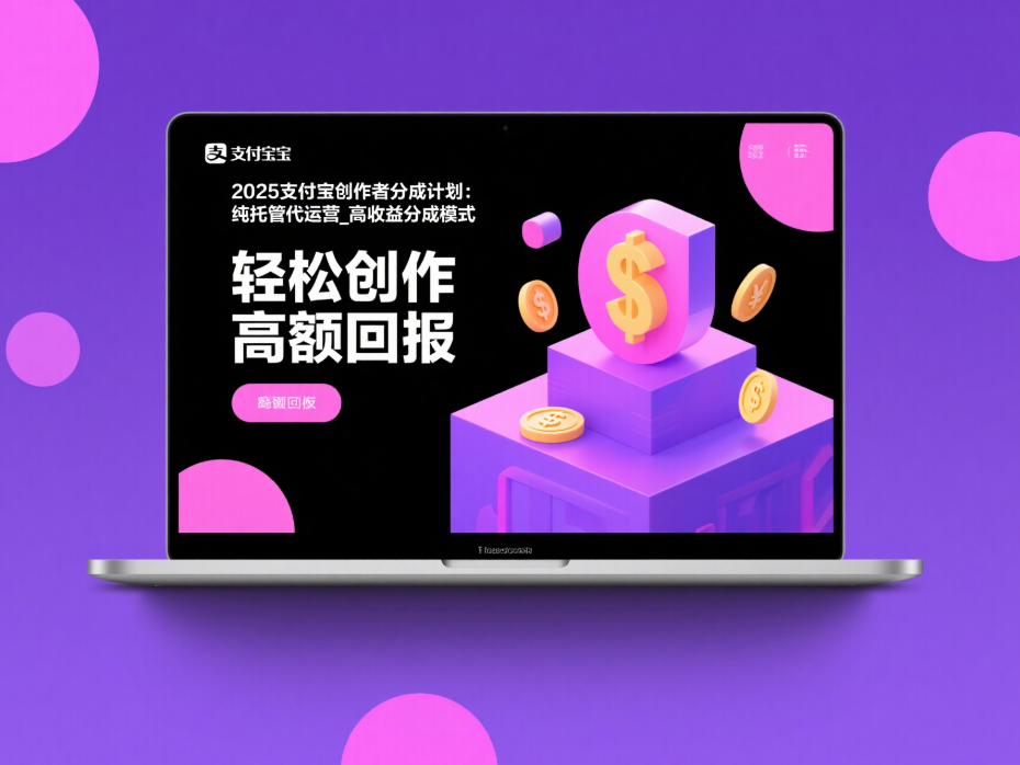 2025支付宝创作者分成计划：纯托管代运营_高收益分成模式-爱分享资源网