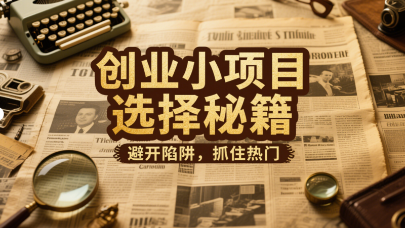 创业小项目如何选择？热门领域与避坑指南-爱分享资源网