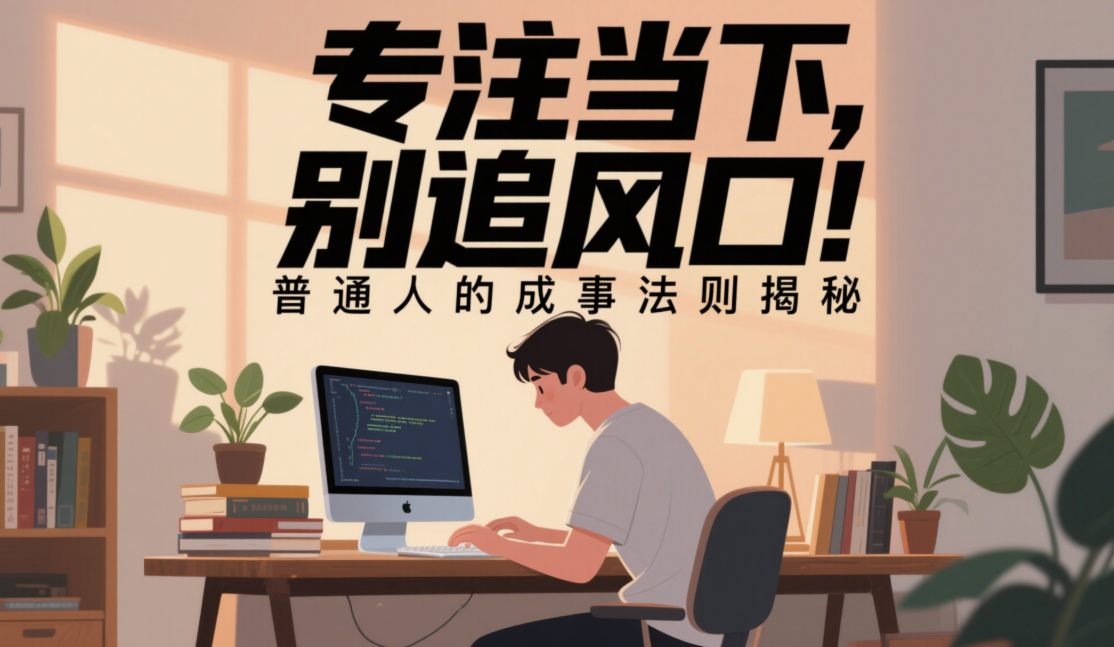 专注当下，别追风口！普通人的成事法则揭秘