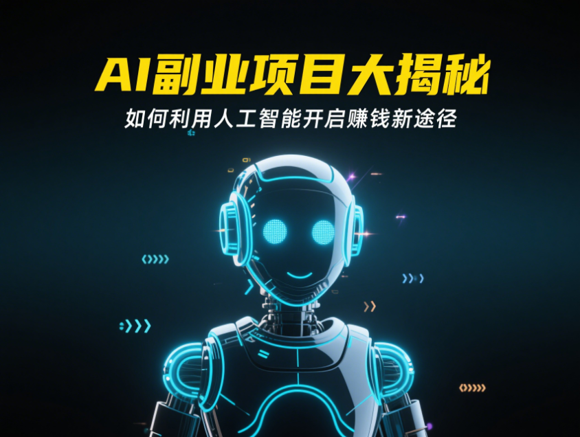 AI副业项目大揭秘：如何利用人工智能开启赚钱新途径-爱分享资源网