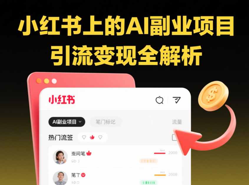 小红书上的AI副业项目，引流变现全解析-爱分享资源网