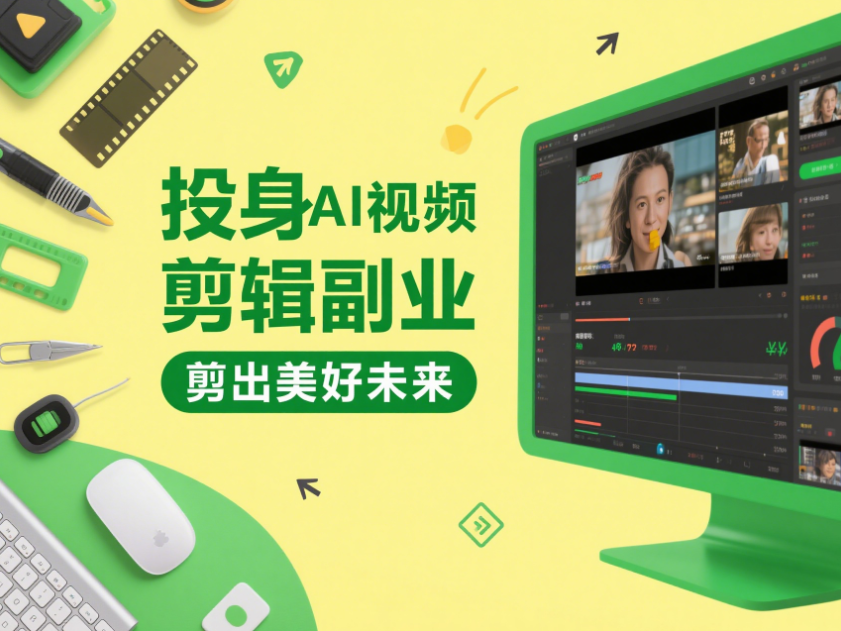 AI视频剪辑副业项目，剪辑出精彩未来-爱分享资源网