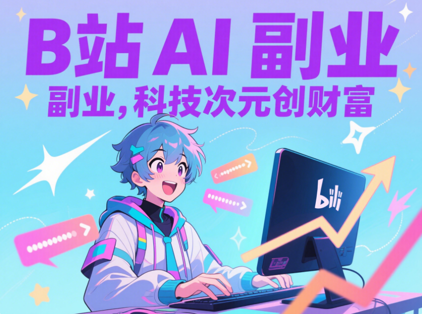 B站 AI副业项目：二次元与科技结合的变现之路-爱分享资源网