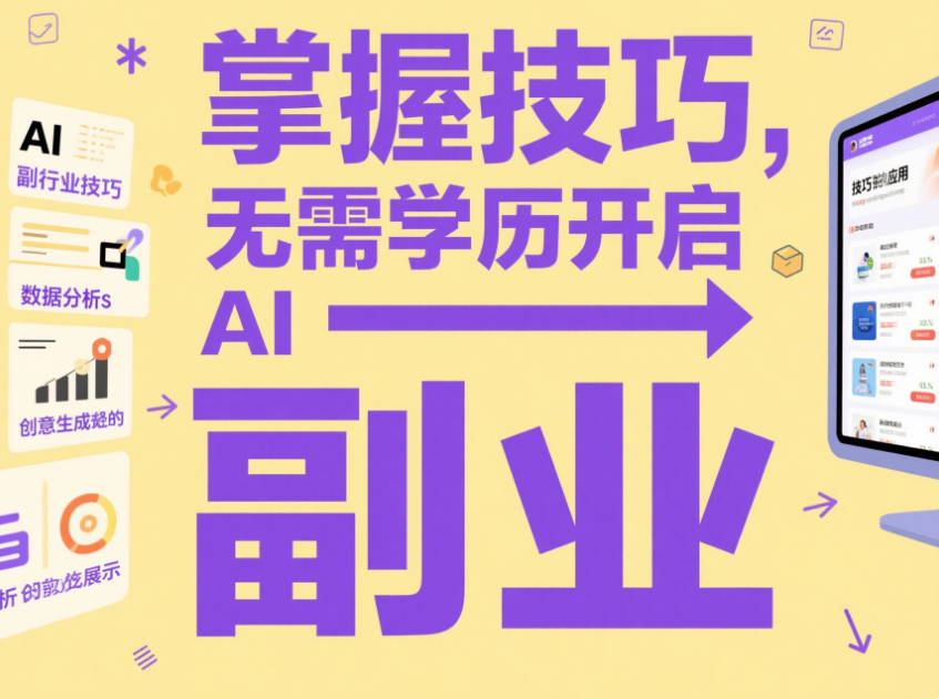 揭秘 AI 赚钱副业：无需高学历，只需掌握这些技巧-爱分享资源网