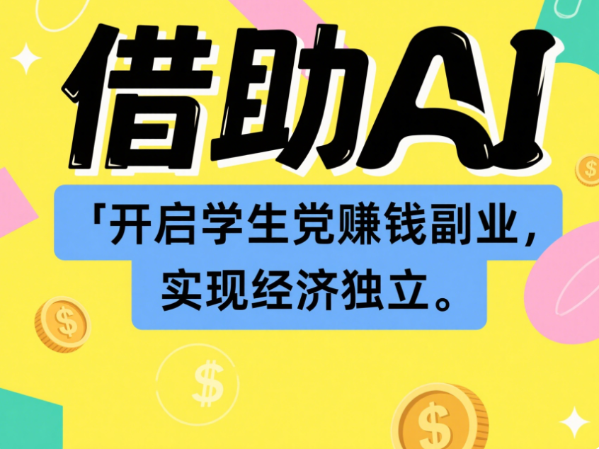 学生党福音：借助 AI 开启赚钱副业，实现经济独立-爱分享资源网
