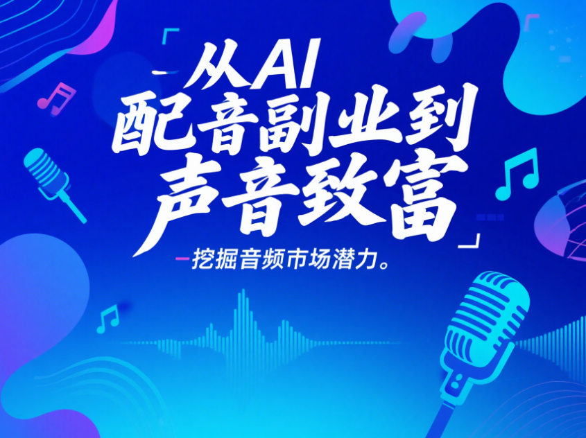 从 AI 配音副业到声音致富：挖掘音频市场潜力-爱分享资源网