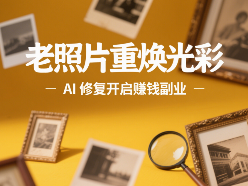 AI 图像修复副业：老照片焕新生，开启赚钱门道-爱分享资源网