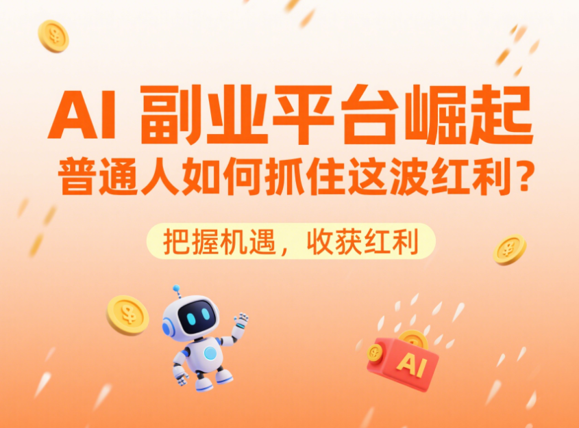 AI 副业平台崛起，普通人如何抓住这波红利？-爱分享资源网