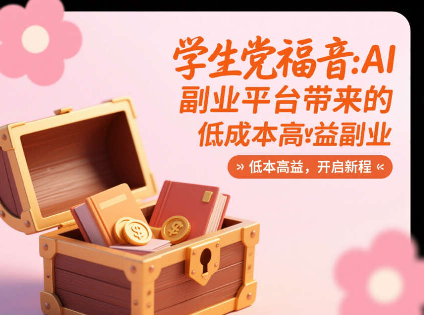 学生党福音：AI 副业平台带来的低成本高收益副业-爱分享资源网