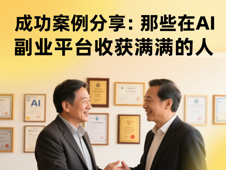 成功案例分享：那些在 AI 副业平台收获满满的人-爱分享资源网