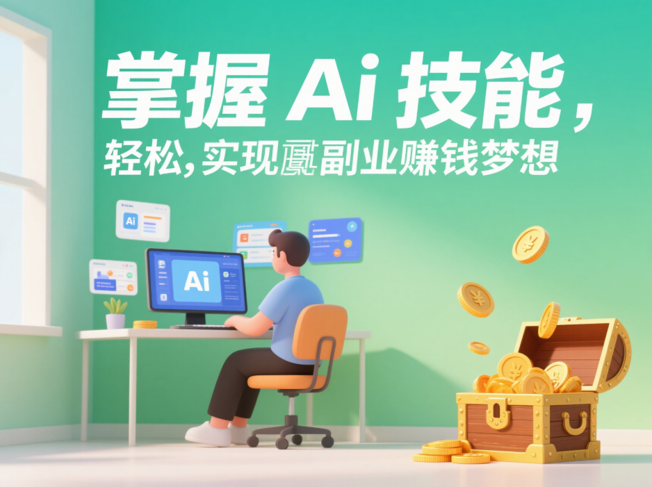 掌握Ai技能，轻松实现副业赚钱梦想-爱分享资源网