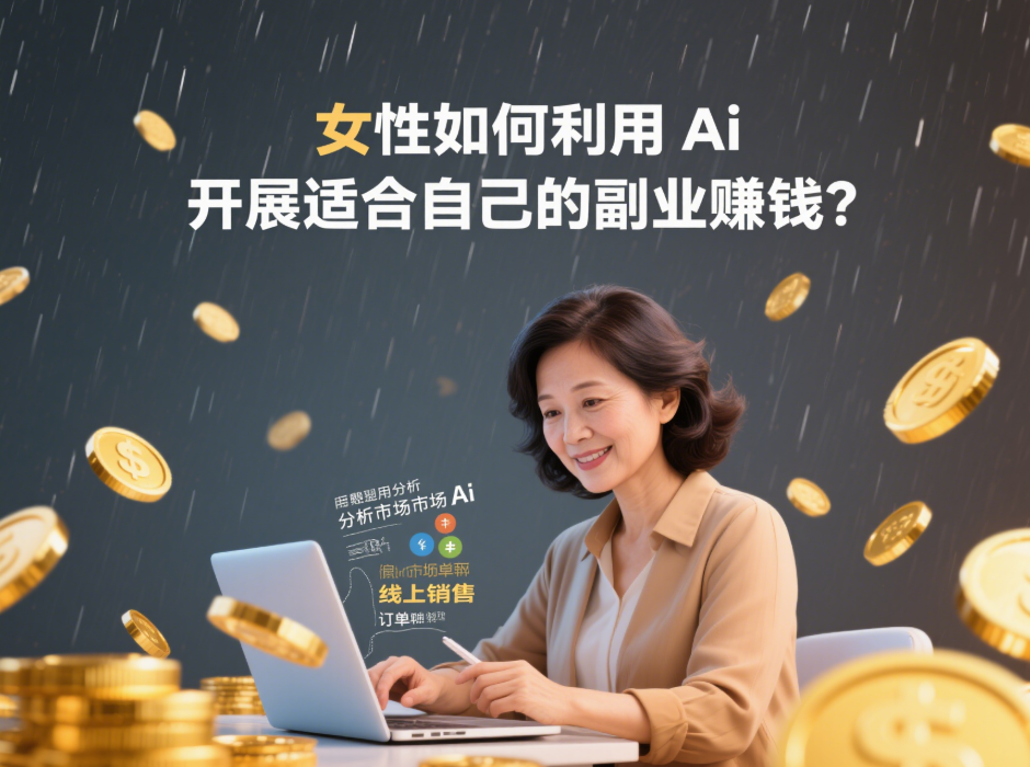 女性如何利用Ai开展适合自己的副业赚钱？-爱分享资源网