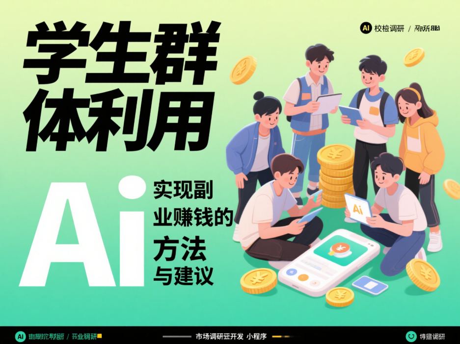 学生群体利用Ai实现副业赚钱的方法与建议-爱分享资源网